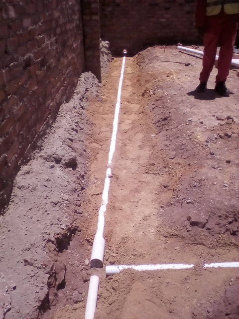 First fix plumbing installation at fuel station in Potchefstroom