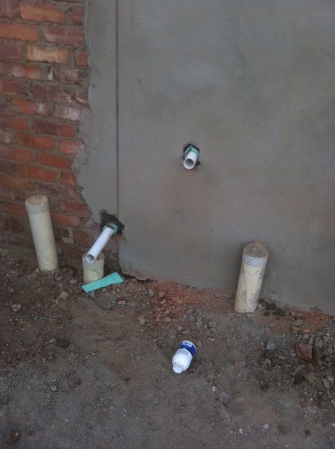 First fix plumbing installation at fuel station in Potchefstroom
