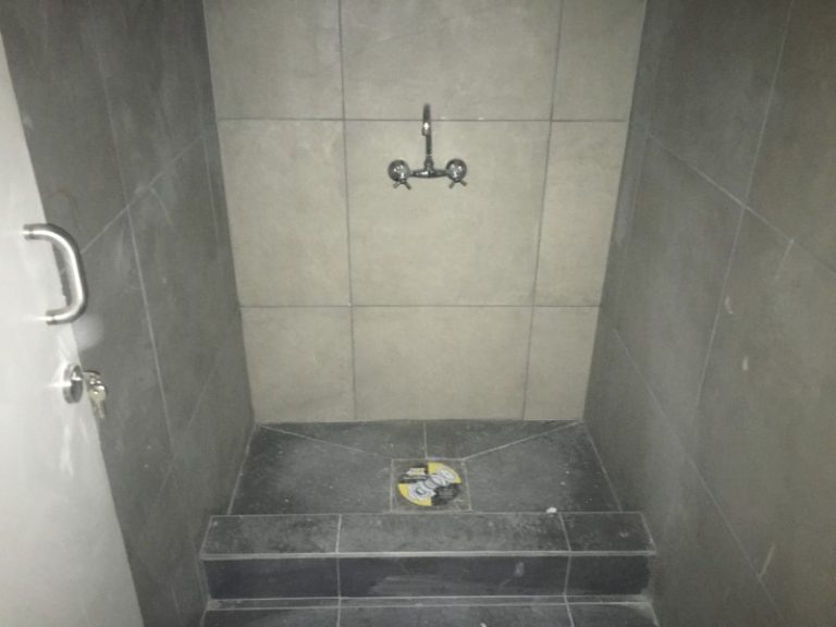Plumbing installation at fuel station on highway
