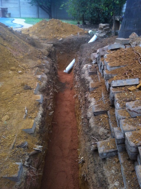 Plumbing works at Tonetti Street, Faerie Glen